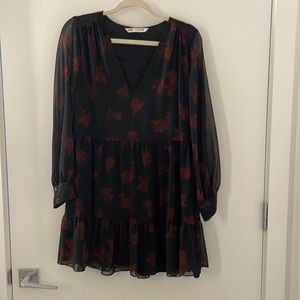 Zara long sleeve floral dress